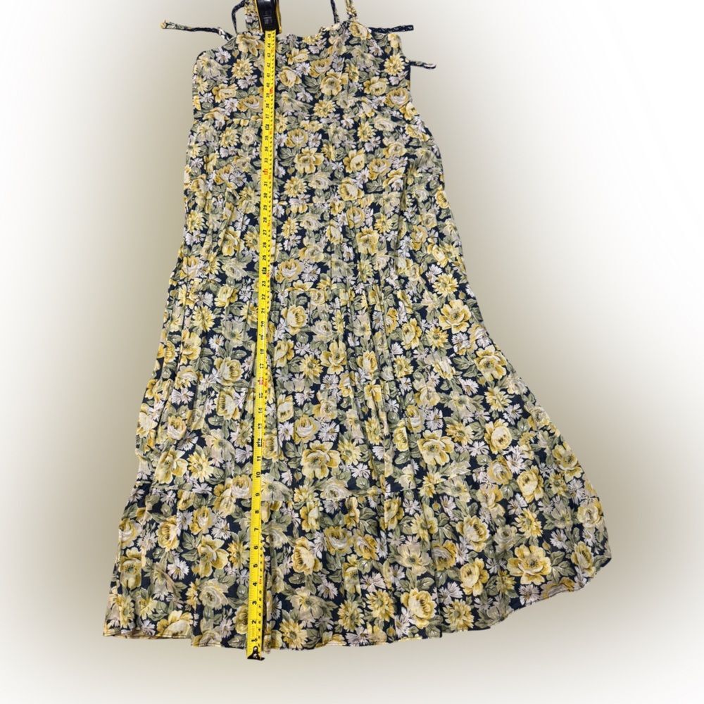 La Vie Rebecca Taylor Serena Tiered Floral Tie-Shoulder Midi Dress Size XL - Picture 4 of 16